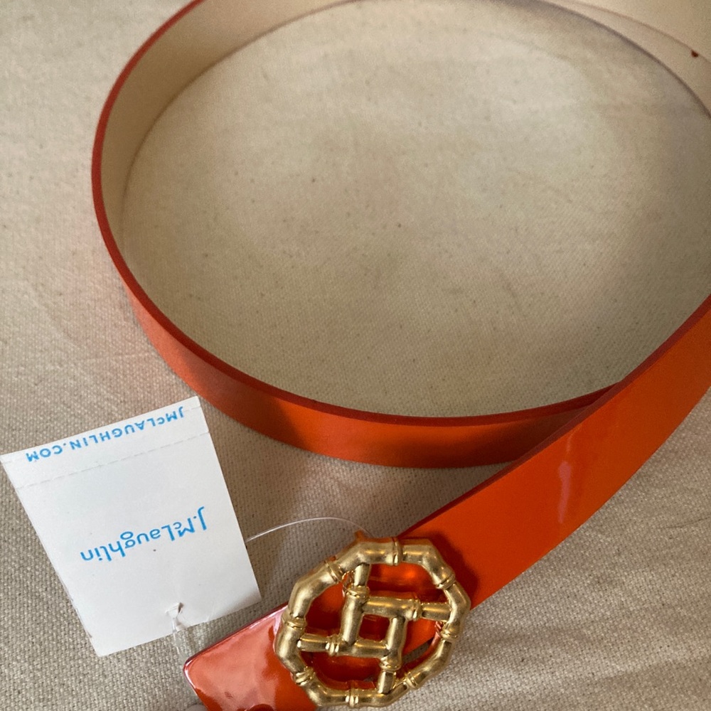 NWT orange belt, J.McLaughlin with gold buckle